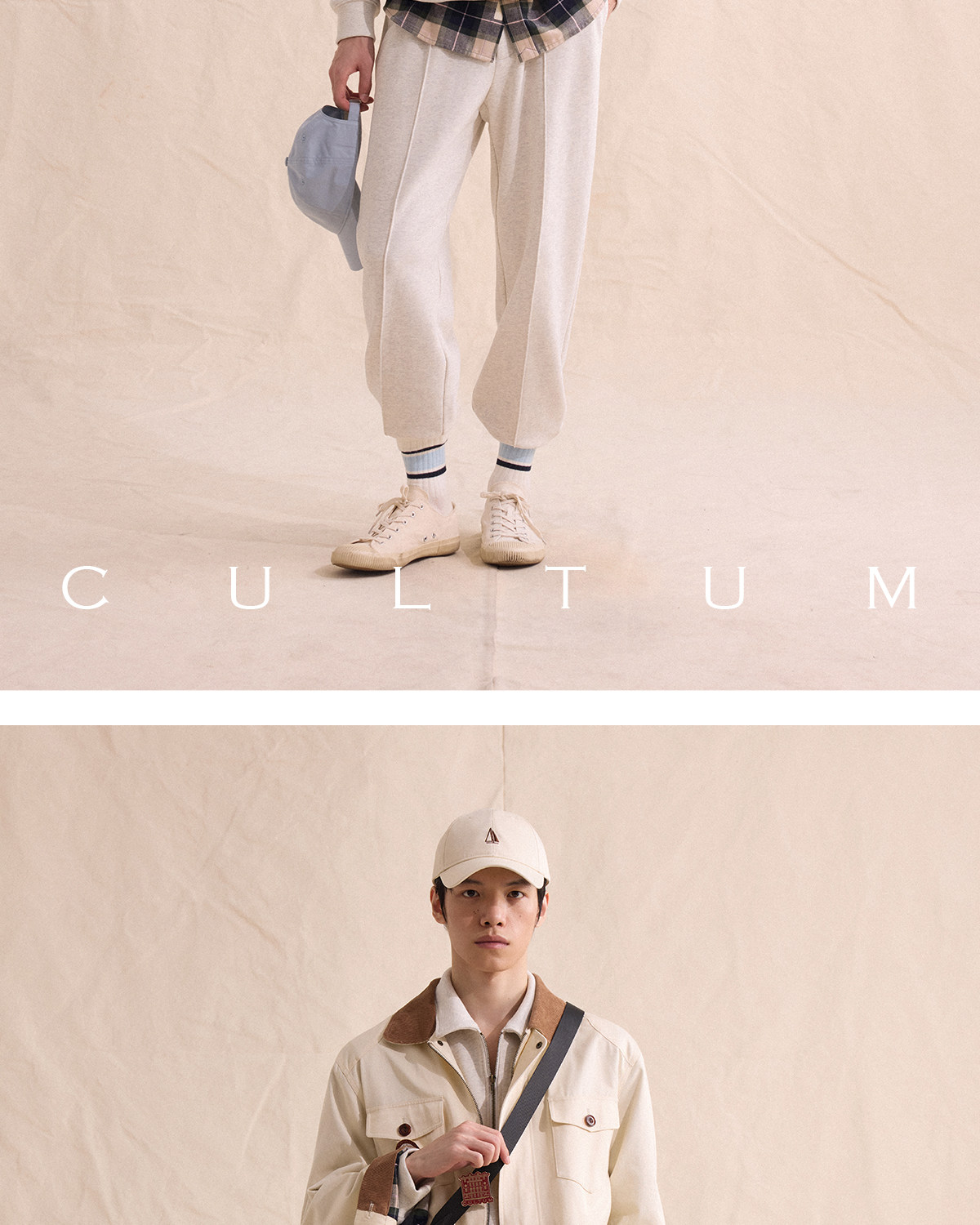 CULTUM Half-Zip Embroidered Loose Sweatshirt