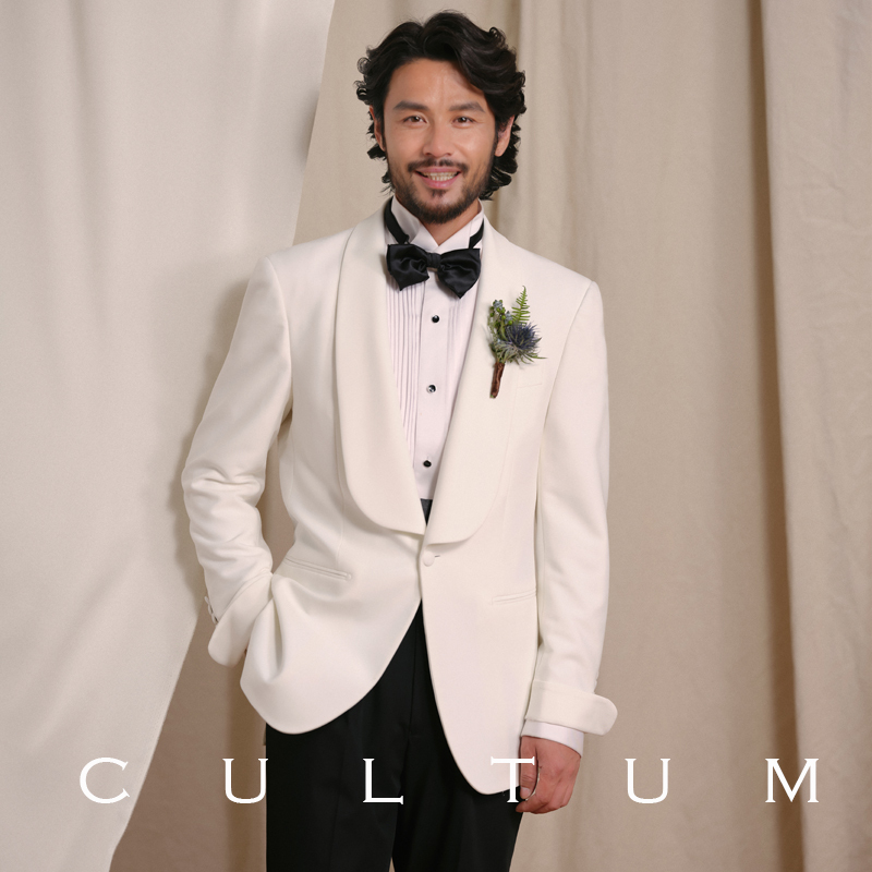 【999 Gift Box】Cultum Gentleman's Green Fruit Collar Suit Set Men's Wedding Groom Tuxedo Suit
