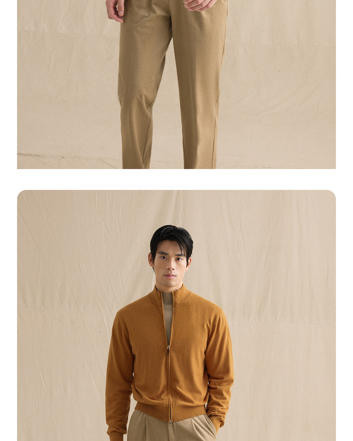 CULTUM Cotton-Cashmere Double-Zip Knit Cardigan