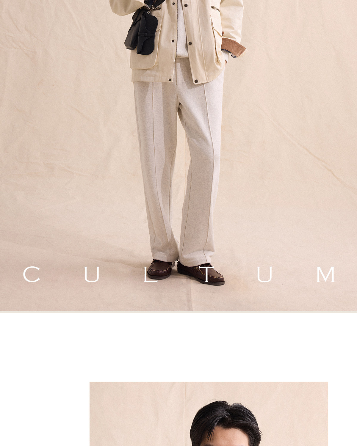 CULTUM Half-Zip Embroidered Loose Sweatshirt