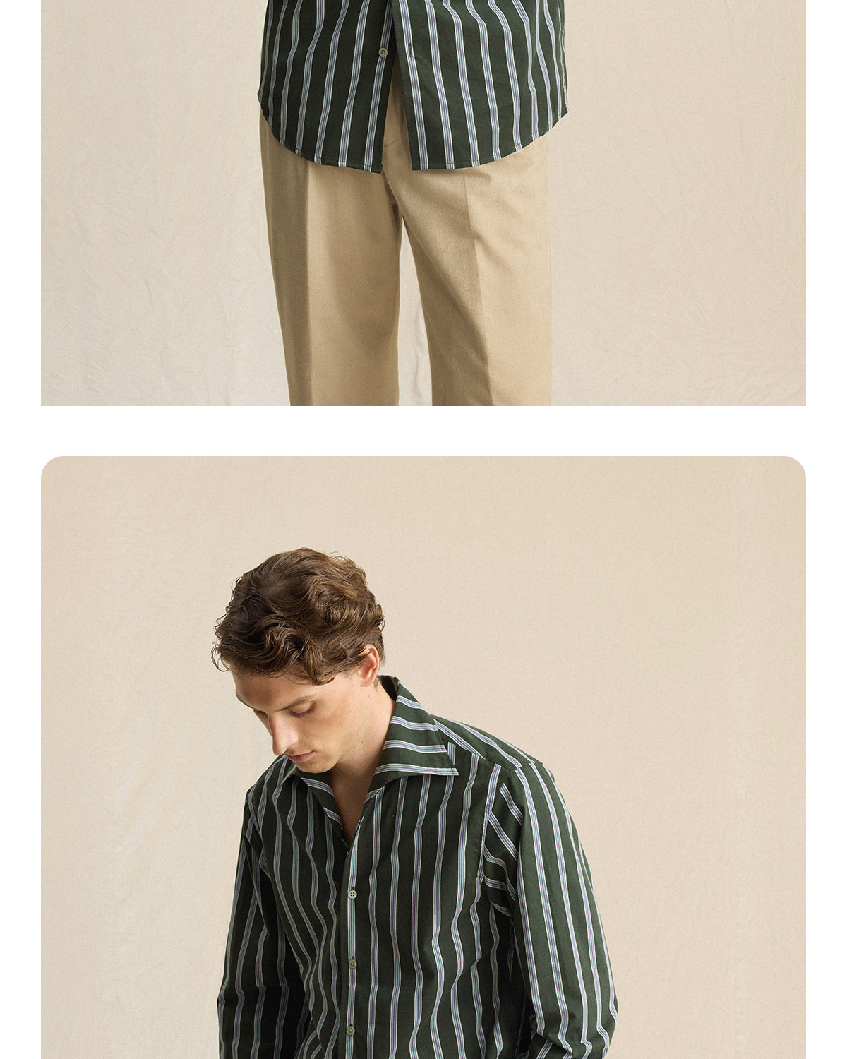 CULTUM Loose Striped Shirt