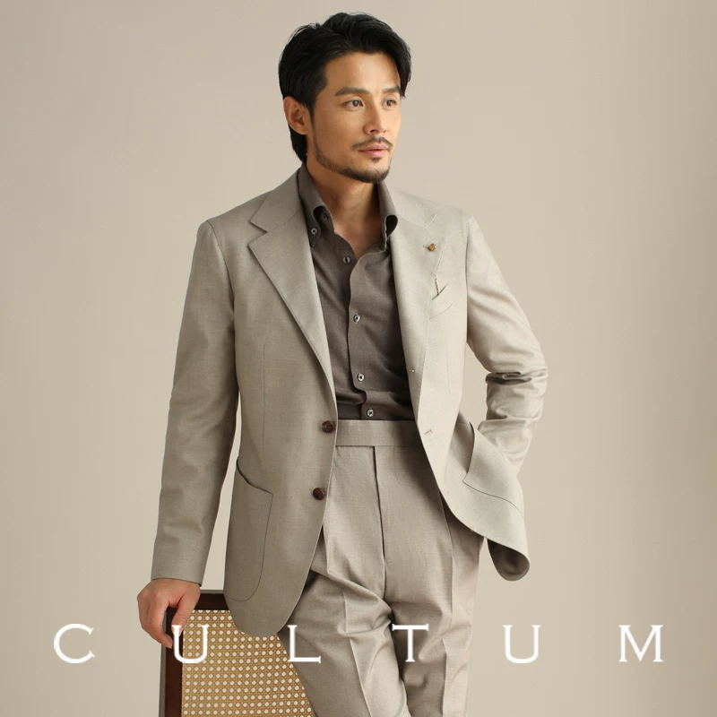 CULTUM Мужской комплект, классический костюм пиджак для отдыха, 3 предмета