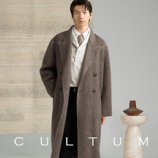 Пальто мужское 【驼毛羊毛】cultum秋冬双排扣宽松长款双面呢大衣男毛呢外套