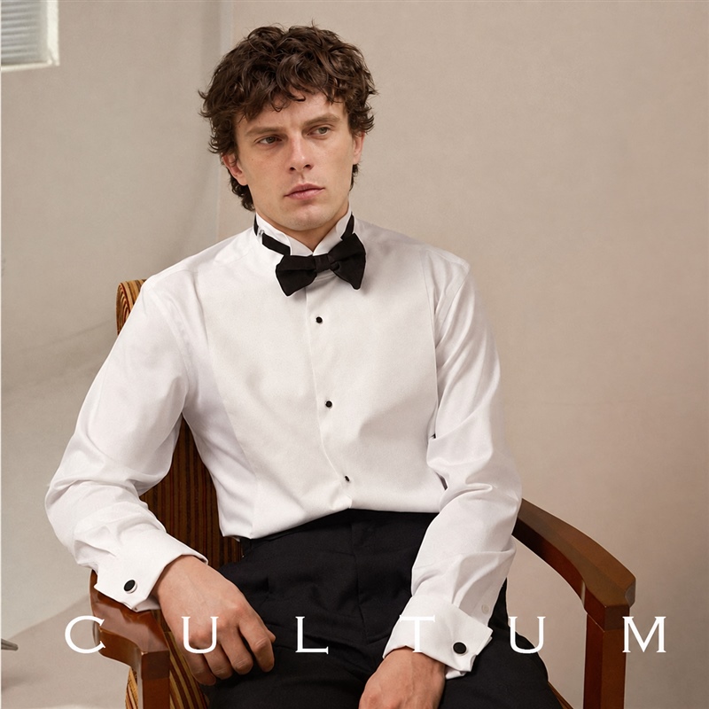 Cultum One Day Comfortable and Skin-Friendly No-Iron Wing-Collar French Shirt Men's Business Gentleman Banquet Dress Shirt Cultum One Day Comfortable and Skin-Friendly No-Iron Wing-Collar French Shirt Men's Business Gentleman Banquet Dress Shirt