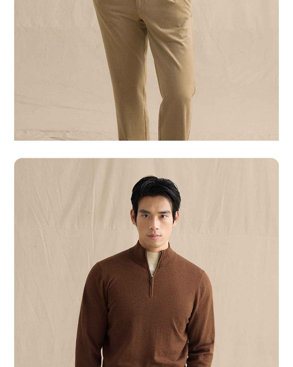 CULTUM Stand Collar Knit Sweater