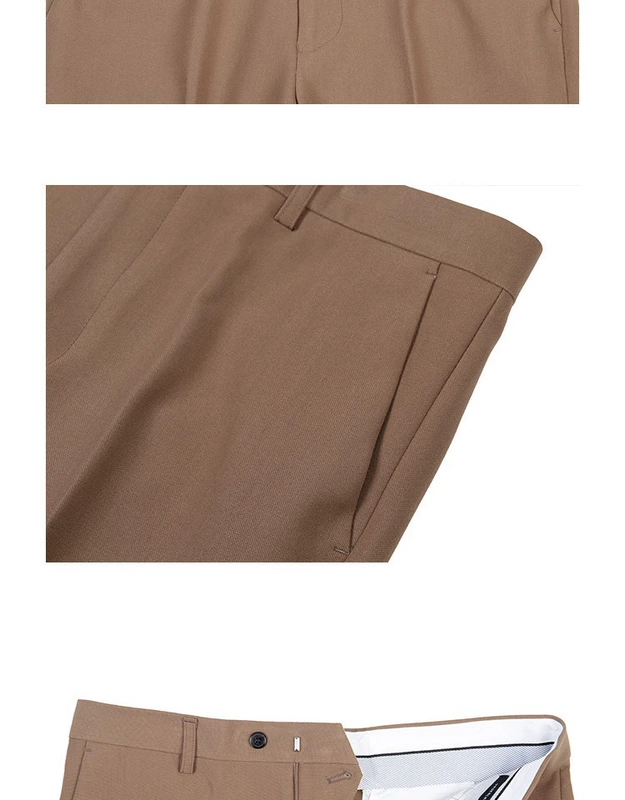 Quý ông Slim Suit Suit Business Business Straight Dress Men Stretch Mùa thu và mùa đông Kéo quần Suit Quần Hàn Quốc - Suit phù hợp quần vải caro