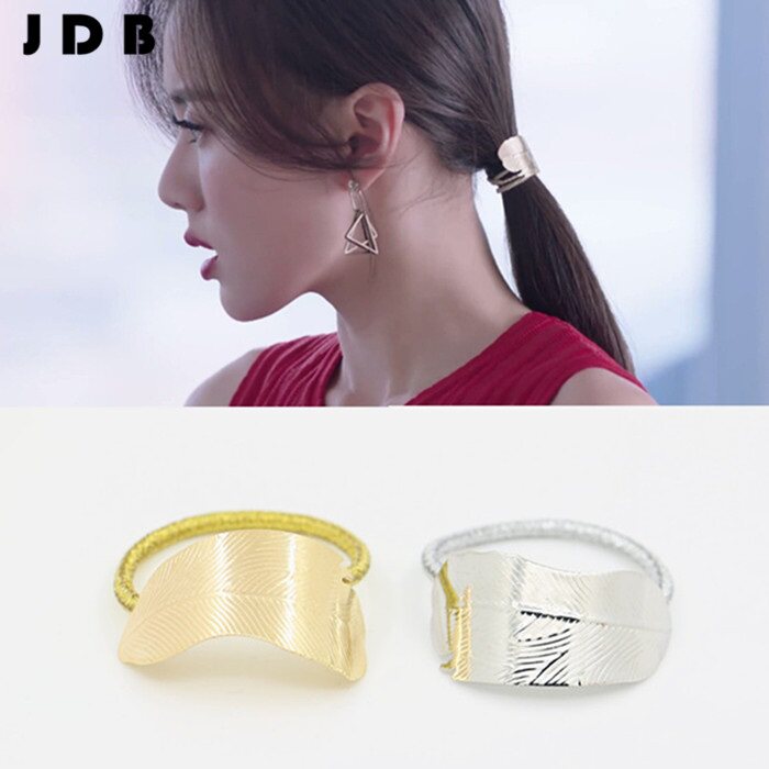 Warm Love River Sheathed Cherry Vegetarian Jo Gardenia hominin Leaf Metal Hair Circles Hair Circles Korean Version Hair Circles Leather Fascia Girl Ornaments