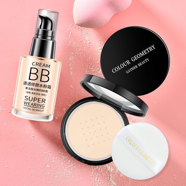 bb cream setting powder white concealer liquid foundation concealer moisturizing brightening makeup cream ເຄື່ອງສໍາອາງນັກຮຽນທໍາມະຊາດ