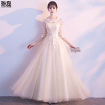 Cantata performance dress female 2021 new summer banquet evening dress long bridesmaid dress host dress