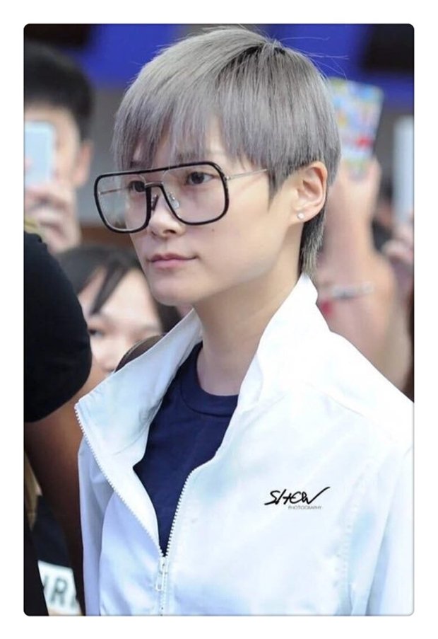 Hộp lớn vuông trong suốt gương phẳng ngày mai con trai Huachen Yu Li Yuchun với kính gọng kính xu hướng tròng kính
