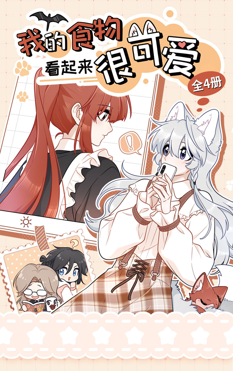 My Food Looks Very Cute manhua volume 4 cover with the character illustration