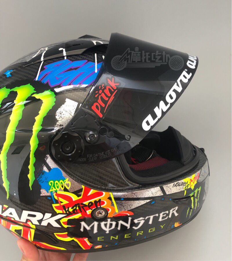 French shark Shark Helmet Accessories Lens RACE - R Red Devil Graff Graffiti Large Tail Color Lens