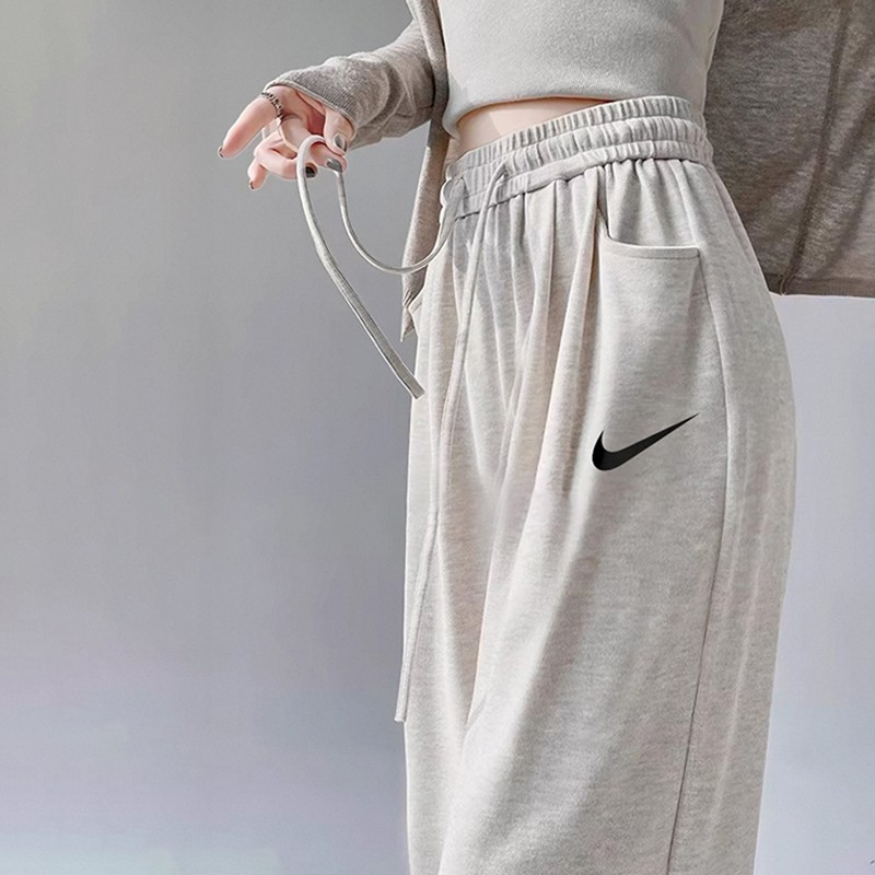 Nike Women's Pants Summer 2026 New High-Waisted Drapey Sports Loose Casual Pants Comfortable and Relaxed