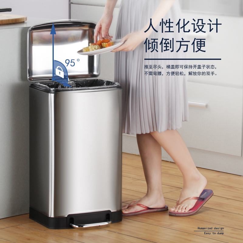 Large Stainless Steel Trash Can for Office, Kitchen, Home, Living Room, Hotel, Stylish and Creative with Lid Large Stainless Steel Trash Can for Office, Kitchen, Home, Living Room, Hotel, Stylish and Creative with Lid