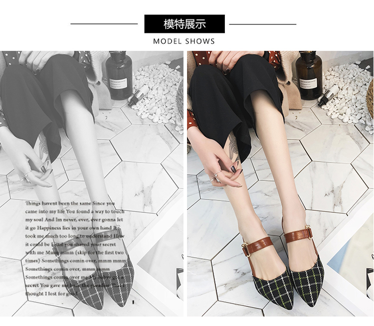 Châu Âu và Hoa Kỳ Giày nữ Anh 2018 hè mới kẻ sọc dày với giày cao gót ở phía sau dép có khóa sandal nữ đế cao