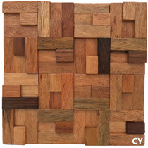 Solid wood mosaic boat wood mosaic hotel club bar home decoration building materials solid wood mosaic TV background wall