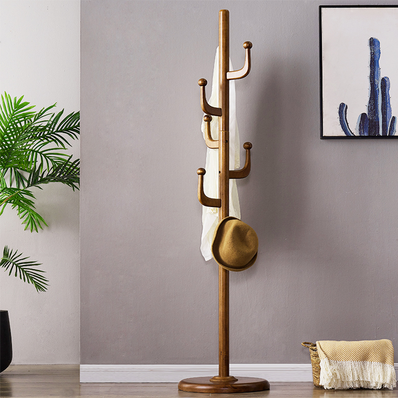 Entrance Door Hanger Personality Art Solid Wood Creative Hanger Home Floor Clothing Cap Rack Brief Modern Clothes Hanger