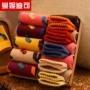 Vớ nữ len lông cừu trong ống dày đôi nam mùa thu nam mùa thu và mùa đông dày vớ cotton ấm áp Hàn Quốc mùa đông tất xỏ ngón