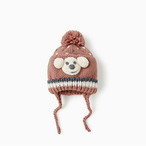 Winter Z Home Children hats infant pink knit cap puppies Wool Line Hat Protective Ear Cap