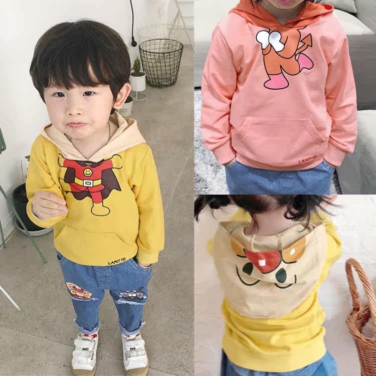 Clear cabin spring new male and female children Cubic little Superman Lianhood Sports shirt pink yellow blouse baby pure cotton jacket
