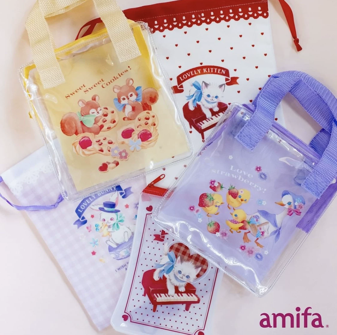 Точечная Япония AMIFA Showa Retro Retro Series мультфильм милый окружающая канцелярия бакалея хранение