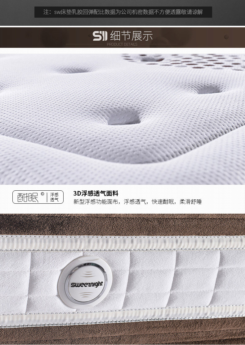 ngọt ngào bí mật nệm cao su SW và 5cm cao cấp Thái Lan 1.5M1.8 mét dày gia latex nệm mềm Simmons - Nệm nệm 1m2