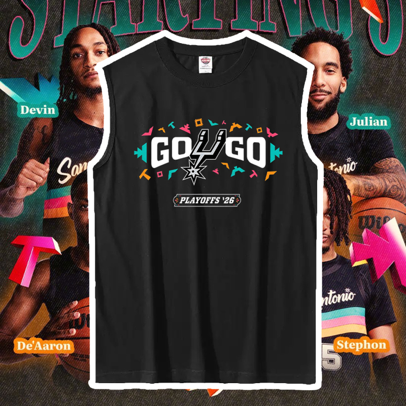 Spurs Playoff American Basketball Jersey Pure Cotton Westbrook Sleeveless Basketball Training Shooting T-Shirt Vest Summer Spurs Playoff American Basketball Jersey Pure Cotton Westbrook Sleeveless Basketball Training Shooting T-Shirt Vest Summer