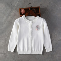 Girls Knitwear 2021 New Baby Baby Cotton Thin Air Conditioning Sweater Spring Autumn Sweater Summer Childrens Cardigan
