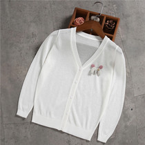 Girls knitted cardigan summer new style ice silk air-conditioning shirt childrens thin sun protection clothing spring and autumn outer jacket