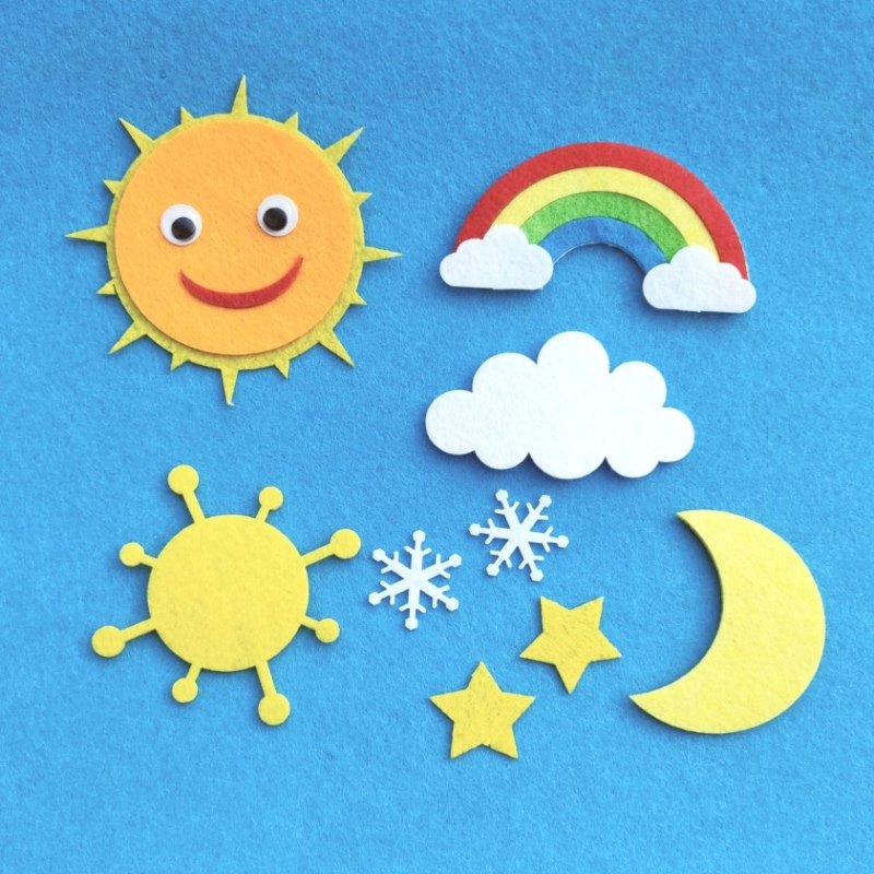 Unwoven Colored Rainbow Patch Kindergarten Diy Handmade Decoration Creative Children Puzzle Meru Shape Free Cut