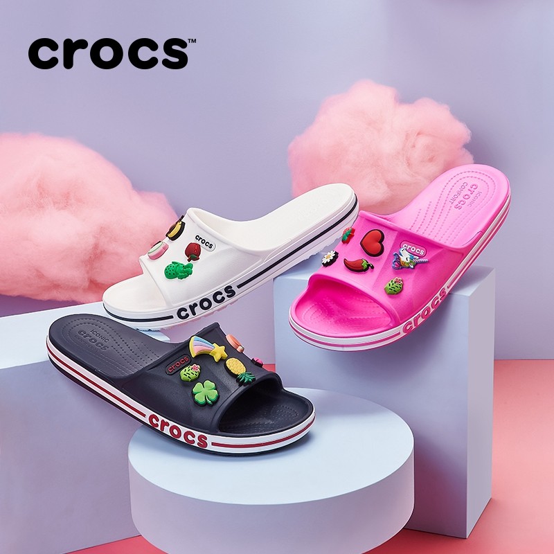Crocs women's shoes card Localto Beyacabank outside wearing sandals Outdoor male slippers flat bottom shoes) 205392-Taobao