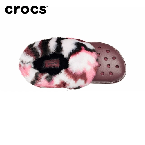 Crocs Обувь детская туфли для женских мешков и плоских хлопковых тащи теплые шерстяные туфли | 205841