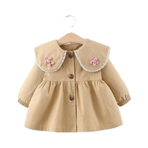 2024 Spring New Childrens Clothing 0-1-2-3 Years Old 4 Children Girls Jackets Baby Girls Infant Spring and Autumn Windbreaker Tops