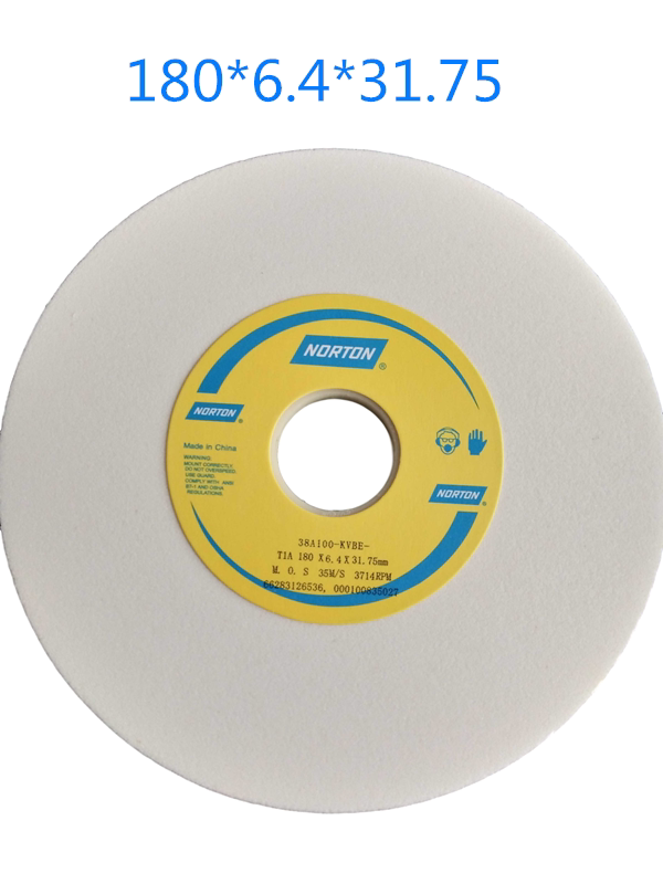 Norton 180*12 7 6 4 19 1 8 9 5*31 75 white corundum grinding wheel grinding iron steel polishing
