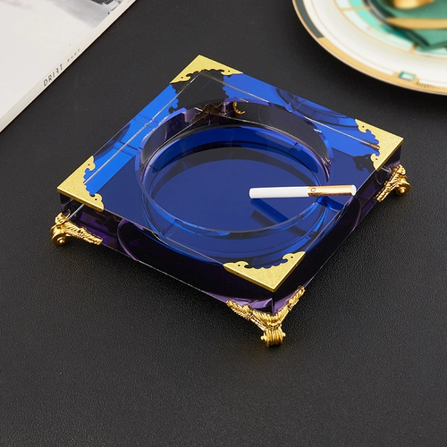 Креативная трендовая стеклянная большая пепельница для офиса, европейский стиль, делается под заказ