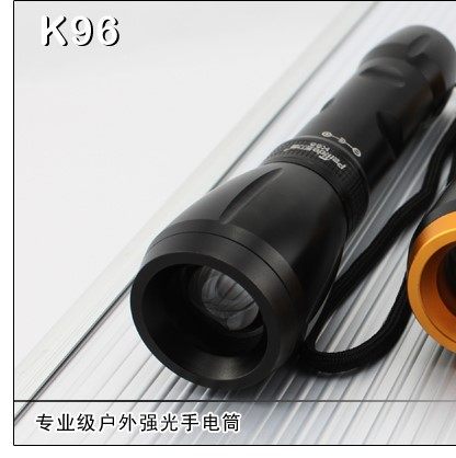 Paide K96 rechargeable strong light professional riding flashlight telescopic zoom long-range super bright