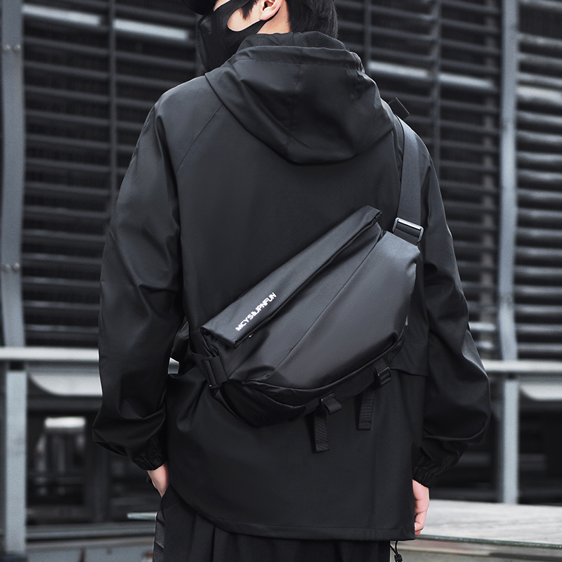 Skew Satchel Bag Men's Quick Detached Chest Bag 2023 New Fashion Function Magnetic Suction Buckle Backpack Men Satchel Bag single shoulder bag-Taobao