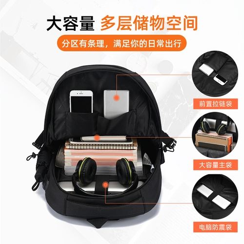 Вместительный и большой рюкзак, сумка для путешествий, ноутбук, ранец для школьников, бизнес-версия, для средней школы, подходит для студента