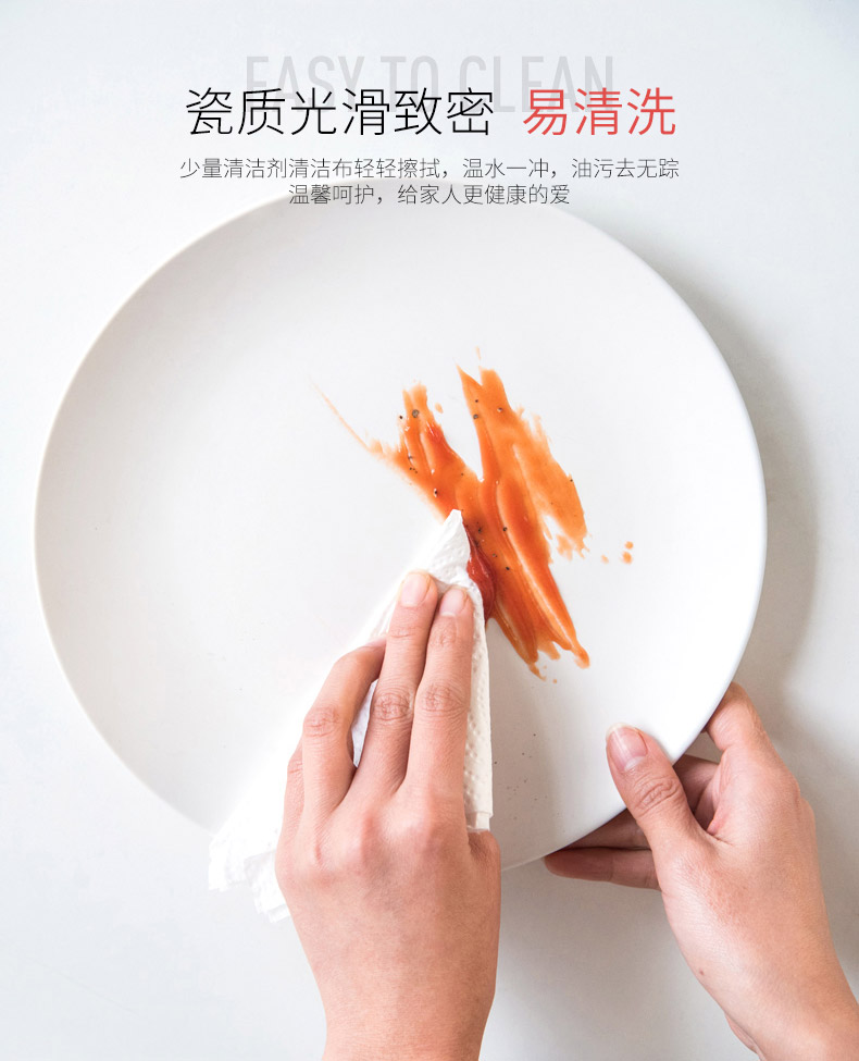 Ijarrl Yijia sáng tạo đơn giản Bắc Âu gốm xà lách bát cơm bát hộ gia đình bộ đồ ăn lớn bát phở đảo Ceylon bộ chén đĩa cao cấp