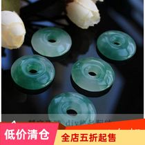 diy jewelry accessories handmade headwear material jade accessories 25MM floating blue flower safe buckle