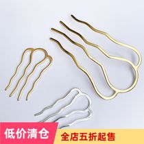 diy jewelry accessories flower handmade Hanfu ancient hair hairpin headgear material brass four-tooth hair comb CT230