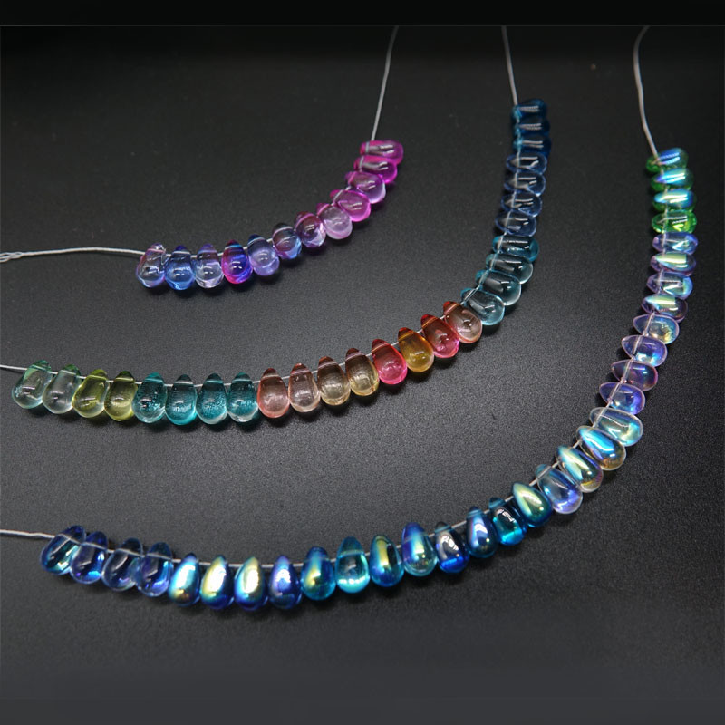 diy handmade material antique hairpin step shake Hanfu loose bead accessories Czech water drop 6*9