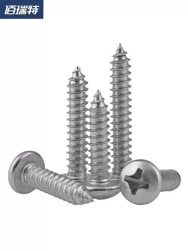 Винты из нержавеющей стали 304, винты с крестообразной круглой головкой, саморезы, гвозди с резьбой по дереву M1M2M3M4M8