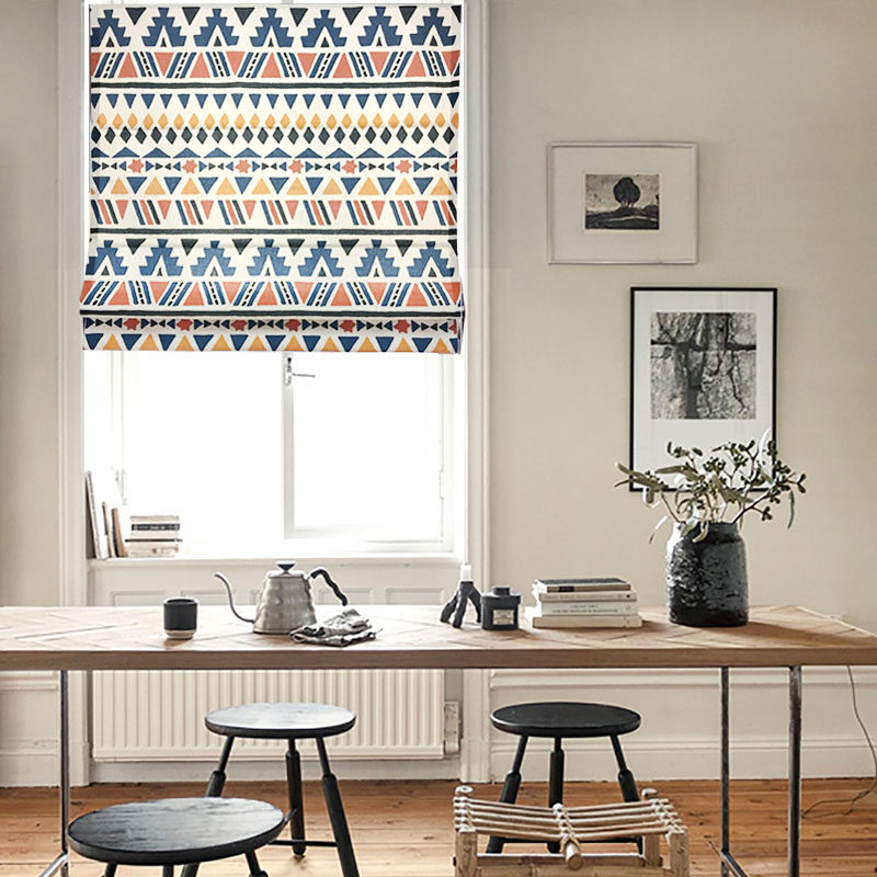 Nordic Roman curtain lifted curtain curtain curtain in the brief bedroom window lifted and lowered Roman curtain custom curtain shade