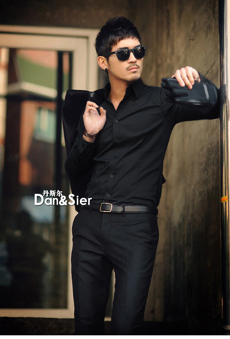Áo sơ mi dài tay bốn mùa, áo sơ mi nam và trung niên, áo sơ mi mỏng, thắt lưng công sở, trang phục công sở nam áo sơ mi hàng hiệu