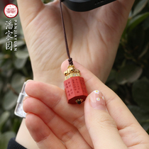 Panjiayuan Cinnabar Mountain Ghost Bead Ethnic Style Natural Cinnabar Bracelet Mobile Phone Pendant Necklace Pendant for Men and Women Teacher Teacher