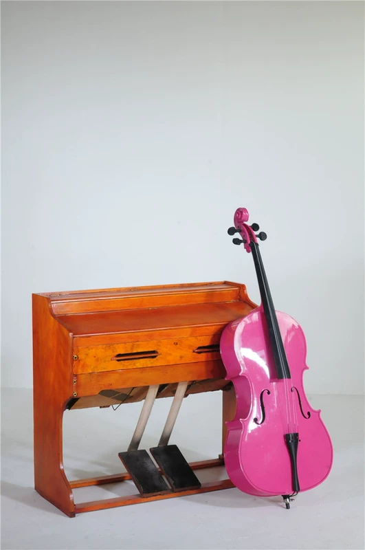 Tây hồng cello sử dụng nhạc cụ trang trí retro nhiếp ảnh hoài cổ đạo cụ cafe bar nghệ thuật vĩ cầm