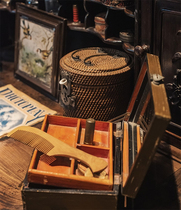 1980s vintage Jingdezhen insulated teapot barrel tea art rattan furnishings antique collection teahouse club