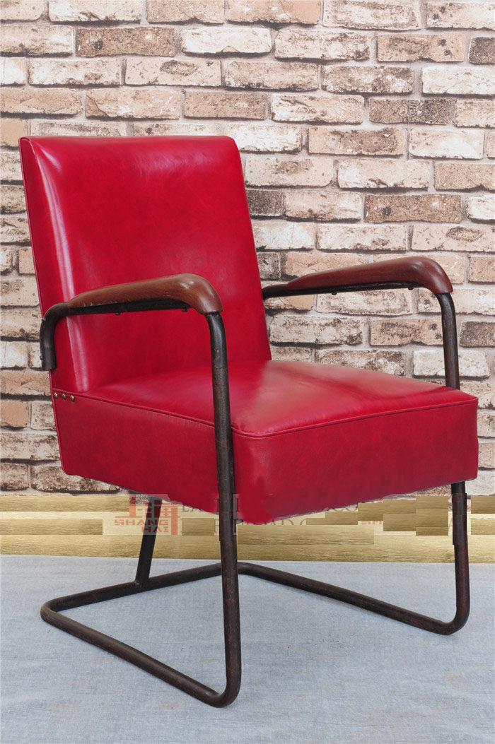 Old Shanghai furniture steel pipe chair industrial LOFT style Republic of China iron chair coffee shop designer furniture