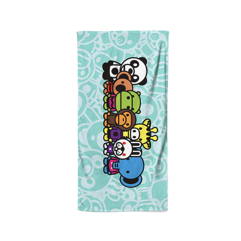 Bape Baby Milo Monkey Panda Beach Towel Large Bath Towel Absorbent Quick-Dry Beach Towel